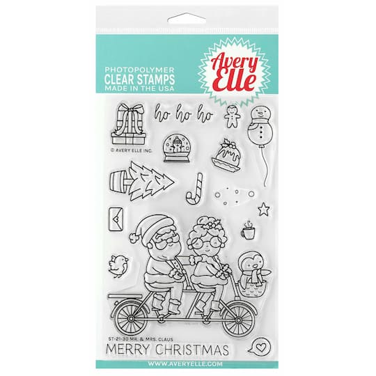 Avery Elle Mr. &#x26; Mrs. Claus Clear Stamp Set